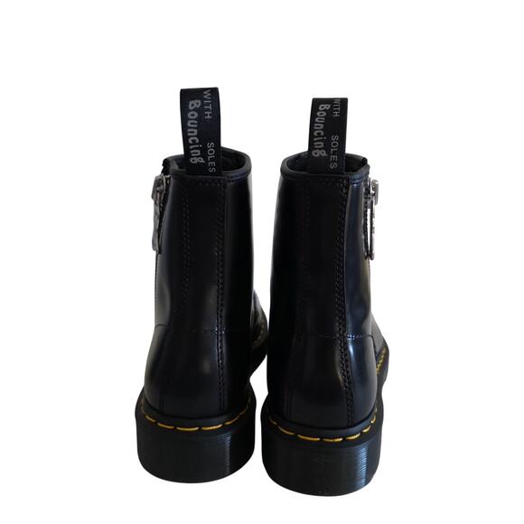 Dr. Martens 1460 Zip Black Leather Combat Boots –Women 10/ Men 9 main image 16